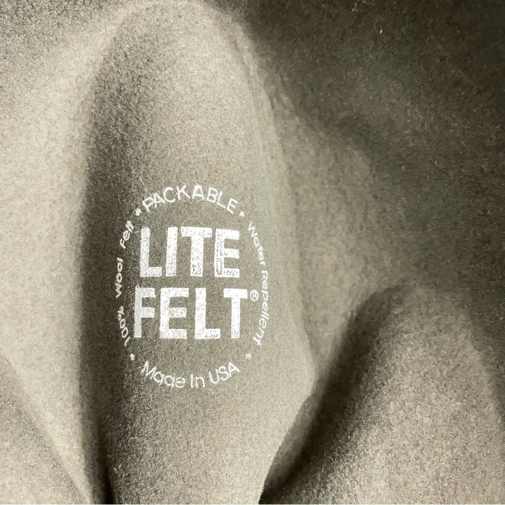 Litefelt Charlie Stingy Brim Fedora Sark Gray size XL 100% Wool